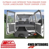 OUTBACK 4WD INTERIOR TWIN DRAWER FIXED FLOOR LANDCRUISER TROOP CARRIER 1720S